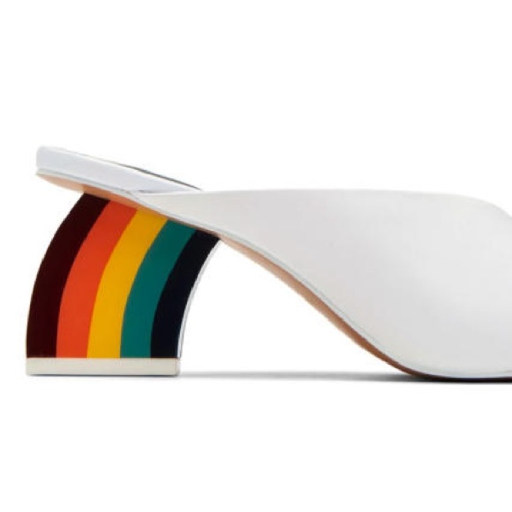 Katy Perry Rainbow "The Henley" Mule Heels